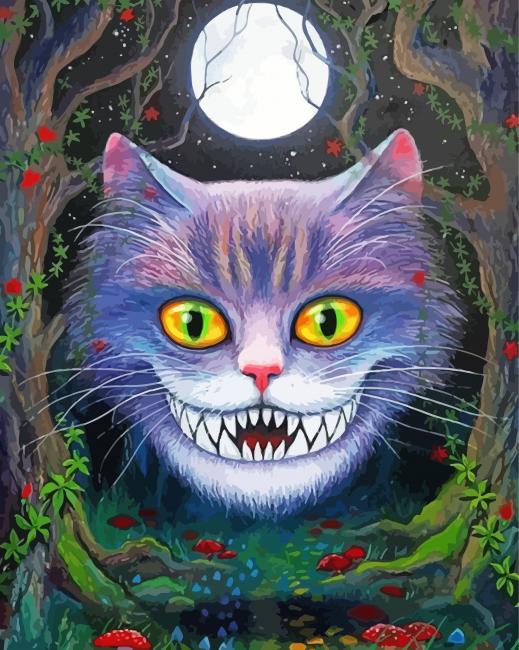 Creepy Smile Cat Diamond Paintings