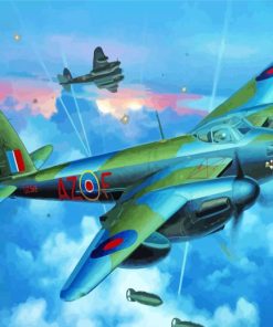 De Havilland Mosquito War Aircraft Diamond Paintings