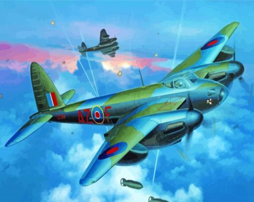 De Havilland Mosquito War Aircraft Diamond Paintings