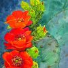 Flowers On Cactuses Diamond Paintings