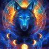 Galaxy Wolf In Dream Catcher Diamond Paintings