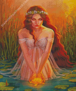 Gorgeous Nymph In The Water Diamond Paintings