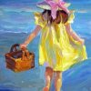 Little Girl in Yellow Dress Diamond Paintings