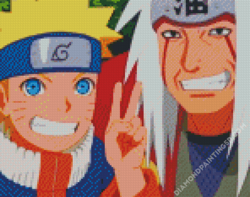 Master Jiraiya And Naruto Diamond Paintings