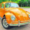 Orange Volkswagen Bug Diamond Paintings