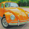 Orange Volkswagen Bug Diamond Paintings