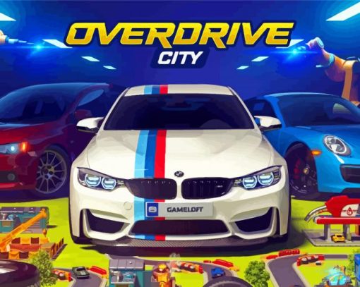 Overdrive City Car Game Diamond Paintings