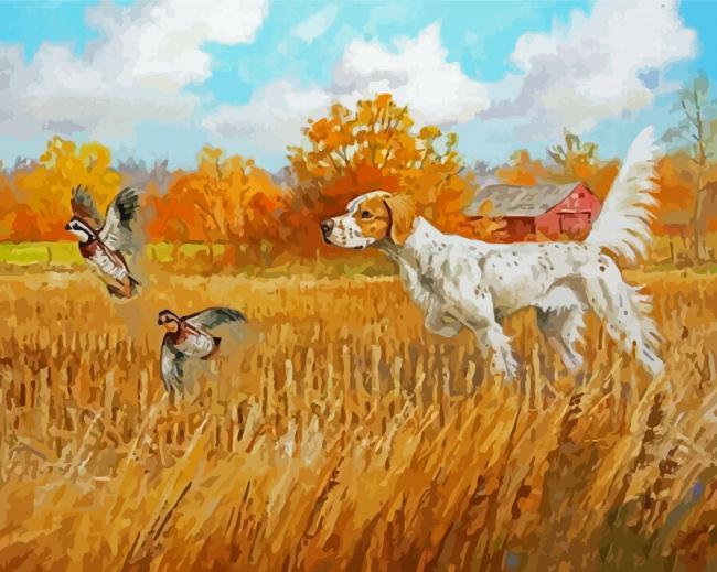 Quails Bird Hunting Diamond Paintings