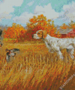 Quails Bird Hunting Diamond Paintings