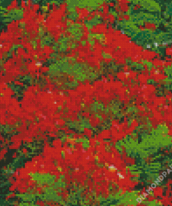 Red Flamboyant Tree Diamond Paintings