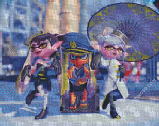 Squid Sisters In Splatoon 3 Diamond Paintings