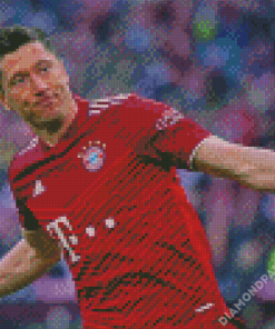 The Footballer Lewandowski Diamond Paintings