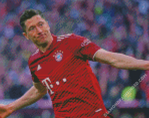 The Footballer Lewandowski Diamond Paintings