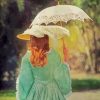 Victorian Woman With Parasol Diamond Paintings