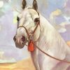 White Vintage Horse Diamond Paintings