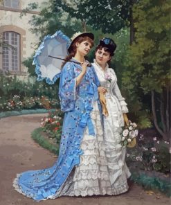 A Garden Stroll By Auguste Toulmouche Diamond Paintings