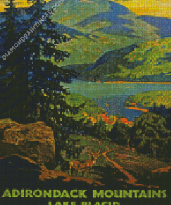 Adirondack Mountains Lake Placid Diamond Paintings