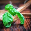 Basil Leaves On Wooden Spoon Diamond Paintings