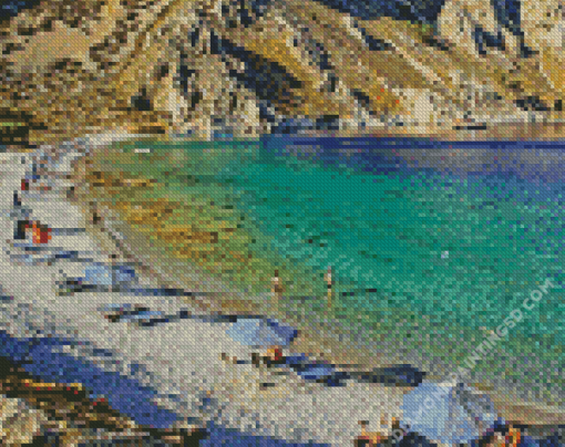 Beautiful Beach In Symi Greece Diamond Paintings