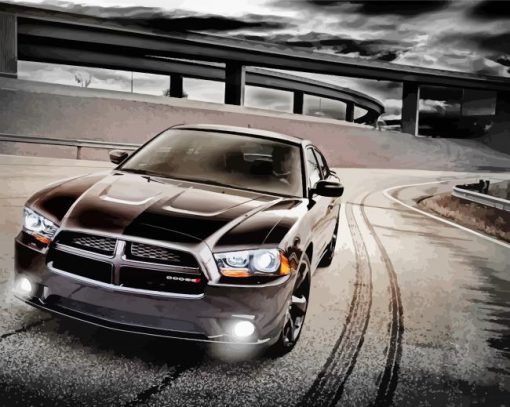 Black 2010 Dodge Charger Diamond Paintings