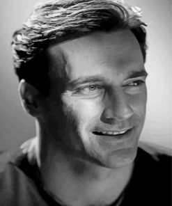 Black And White Jon Hamm Diamond Paintings