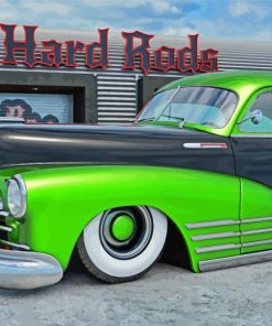 Black And Green 48 Chevy Fleetline Diamond Paintings