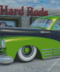 Black And Green 48 Chevy Fleetline Diamond Paintings