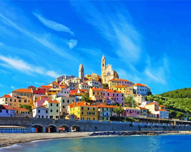 Cervo Buildings Diamond Paintings