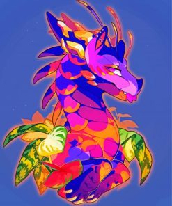 Colorful Flower Dragon Art Diamond Paintings