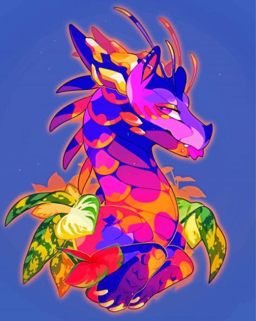 Colorful Flower Dragon Art Diamond Paintings