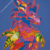 Colorful Flower Dragon Art Diamond Paintings