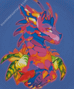 Colorful Flower Dragon Art Diamond Paintings