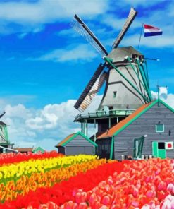 Dutch Windmills Diamond Paintings