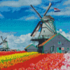 Dutch Windmills Diamond Paintings