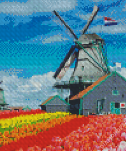 Dutch Windmills Diamond Paintings