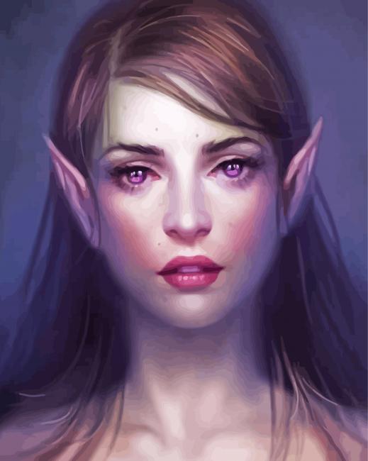 Elf With Violet Eyes Diamond Paintings