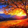 Fall Sunset Art Diamond Paintings