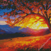 Fall Sunset Art Diamond Paintings