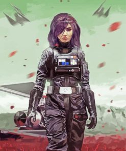 Female Pilot Girl Art Diamond Paintings