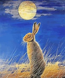 Full Moon Gazing Hare Diamond Paintings