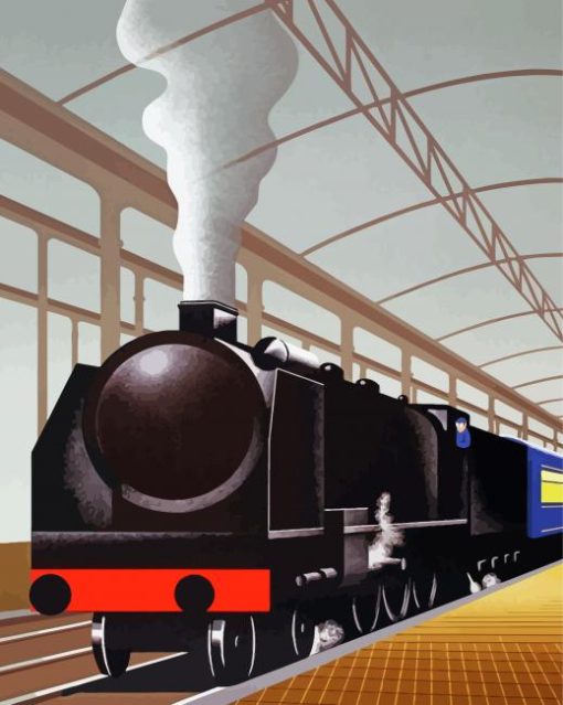 Golden Arrow Train Poster Diamond Paintings