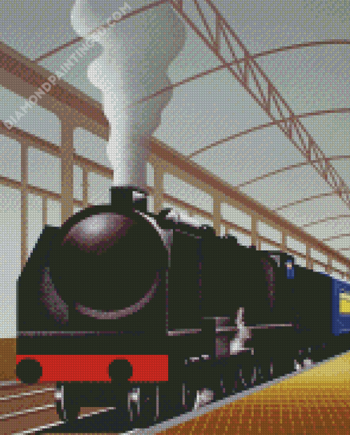 Golden Arrow Train Poster Diamond Paintings