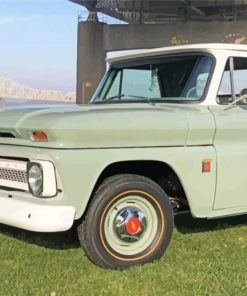 Green 64 Chevy Stepside Truck Diamond Paintings