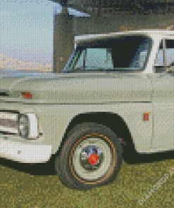 Green 64 Chevy Stepside Truck Diamond Paintings