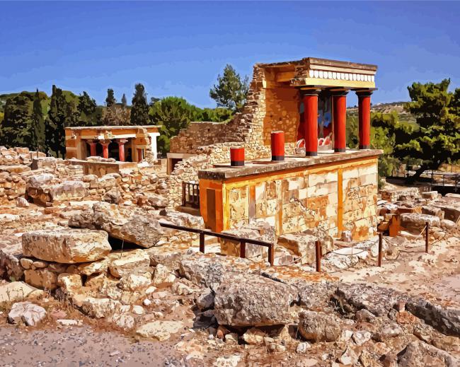 Heraklion Minoan Palace Of Knossos Diamond Paintings