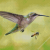 Hummingbird And Bee Diamond Paintings