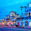 Huntington Beach Buildings Diamond Paintings