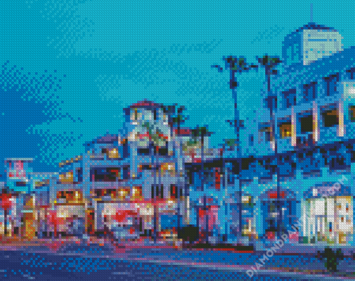 Huntington Beach Buildings Diamond Paintings