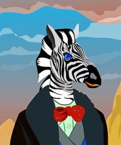 Illustration Mr Zebra Diamond Paintings