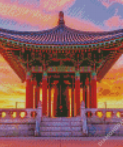 Korean Friendship Bell At Sunset Diamond Paintings